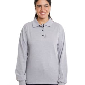 Polera Composición Piqué Gris