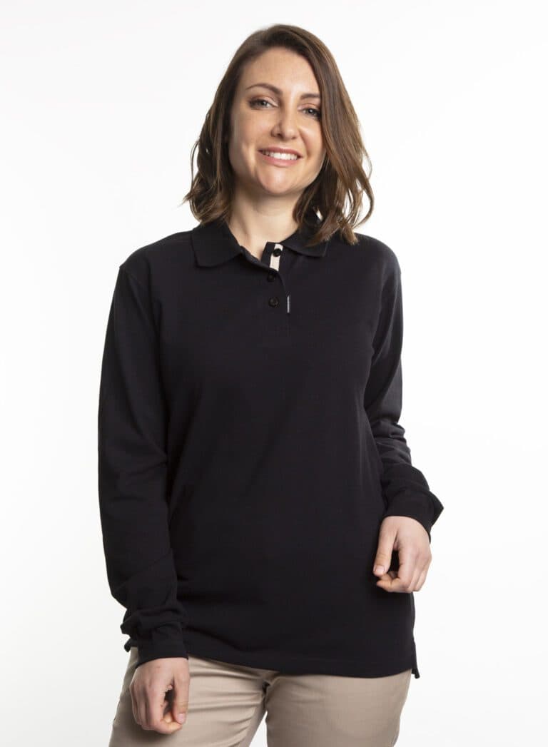 Polera Composición Piqué Negro